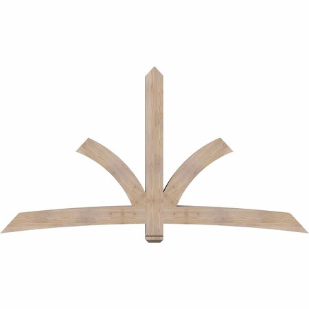 Ekena Millwork Davenport Smooth Timber Gable Bracket, Douglas Fir, 96"W x 52"H x 5 1/2"D x 5 1/2"F, 13/12 Pitch GBW096X52X0606DAV00SDF